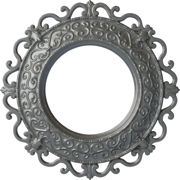 Ekena Millwork Orrington Ceiling Medallion (Fits Canopies up to 6 5/8"), 13 1/4"OD x 6 5/8"ID x 1 1/8"P, Platinum CM13ORPLS - main